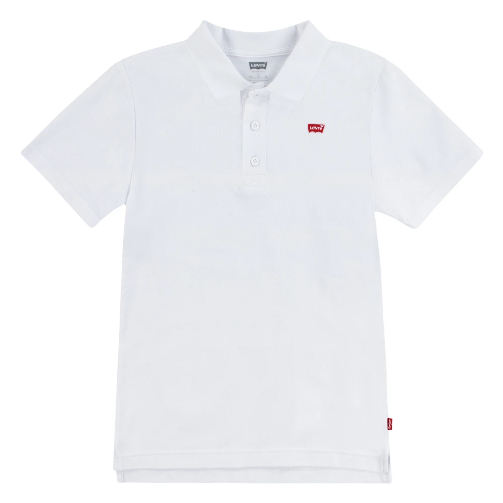 Levi's Boys White Back Neck Tape Polo Shirt