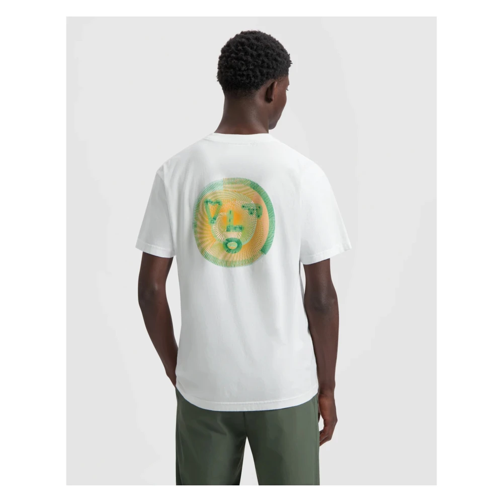 Olaf Hussein Spiral Face Tee T-shirt Wit White Heren