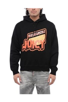 sweat-a-capuche-imprime-orange-confort-style