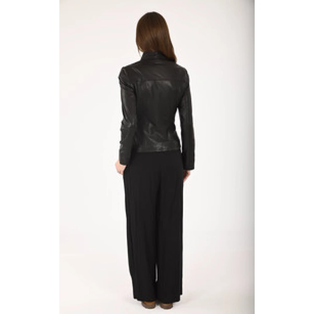 La Canadienne Zwarte lamsvacht jas Black Dames