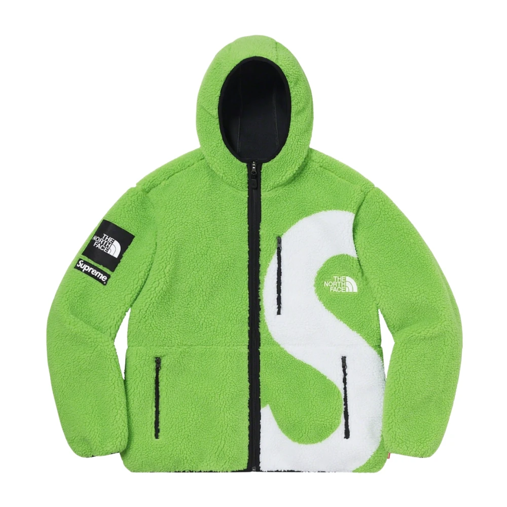 Supreme Beperkte oplage Logo Hooded Fleece Jacket Green Heren