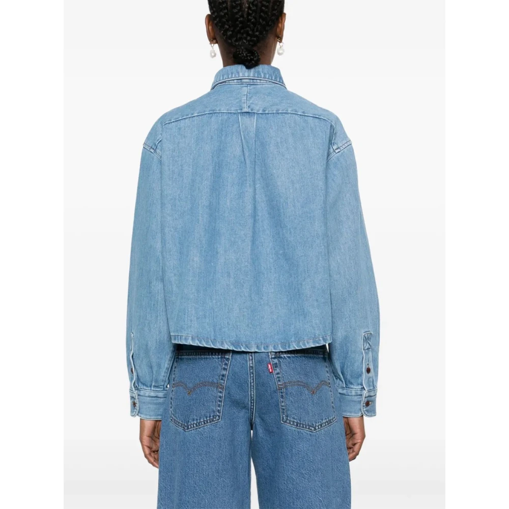 A.p.c. Stijlvolle Samantha Brodee Overshirt Blue Dames