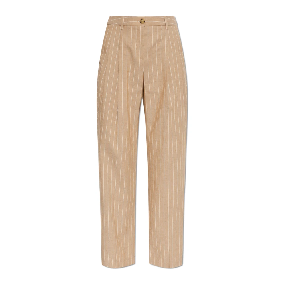 Ps By Paul Smith Donna Beige Pantaloni, M, New,
