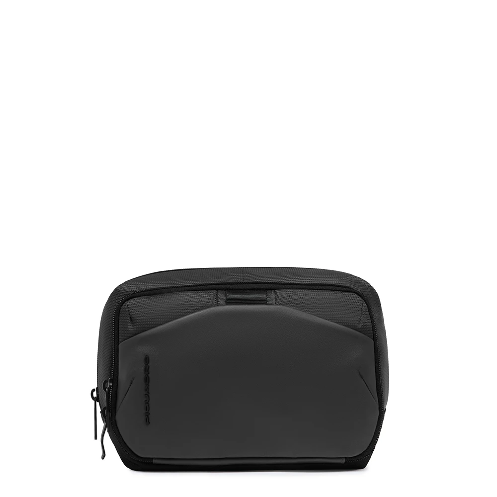 Piquadro Unisex Svart Toiletry Bag In Fabric And Bio-Based Material