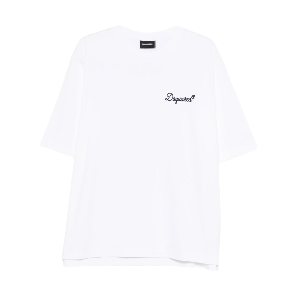 Dsquared2 Men's White Signature Loose Fit T-Shirt