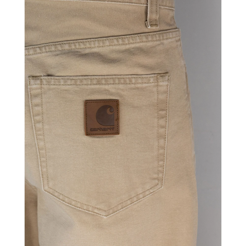 Carhartt WIP Organische katoenen losse taps toelopende broek Beige Heren