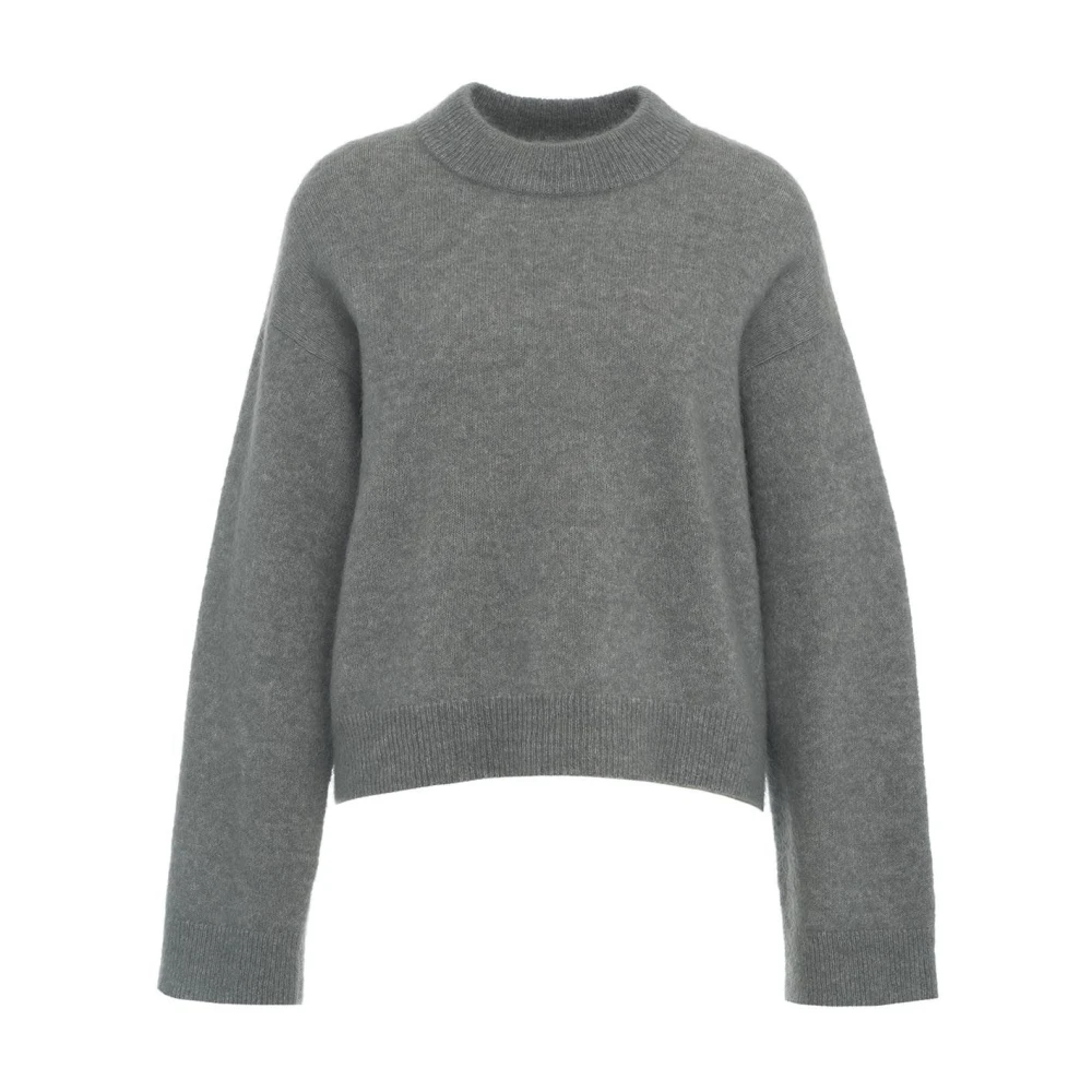 Second Female Grijze Gebreide Drop Shoulder Sweater Second Dames Gray Dames