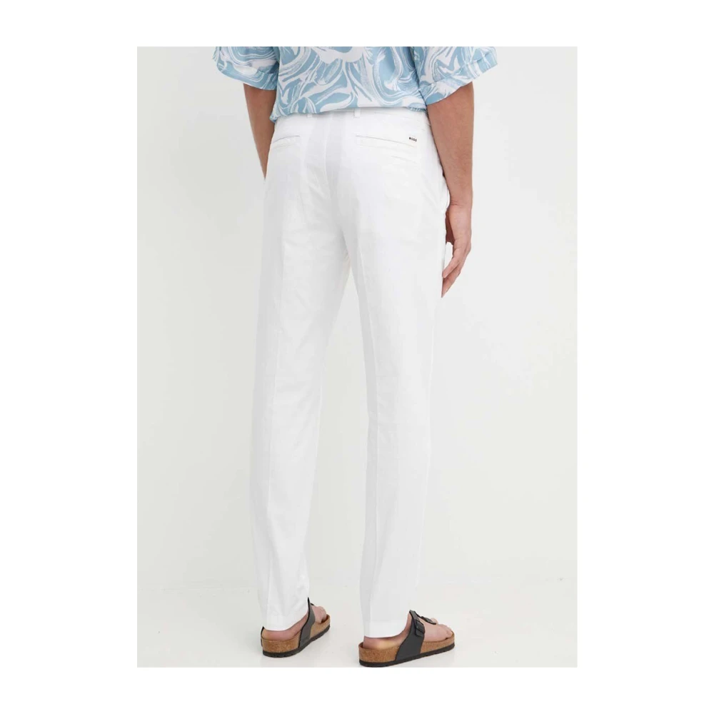 Hugo Boss Witte Chino Broek Slim Fit White Heren