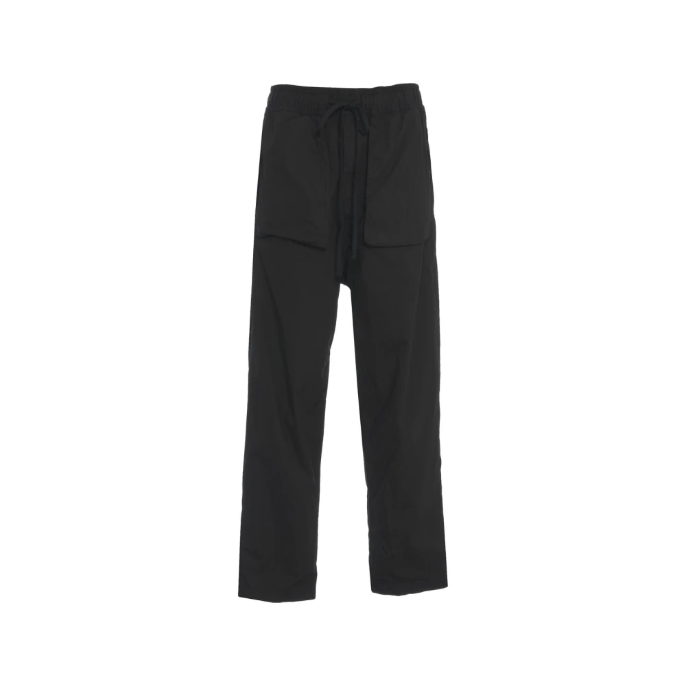 Thom Krom Zwarte Baggy Straight Leg Broek Black Heren