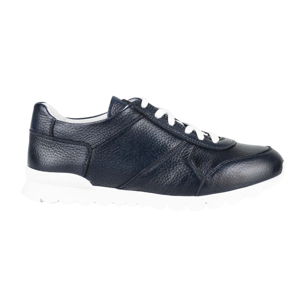 Kiton Leather Deer Sneakers Heren Schoenen Blauw