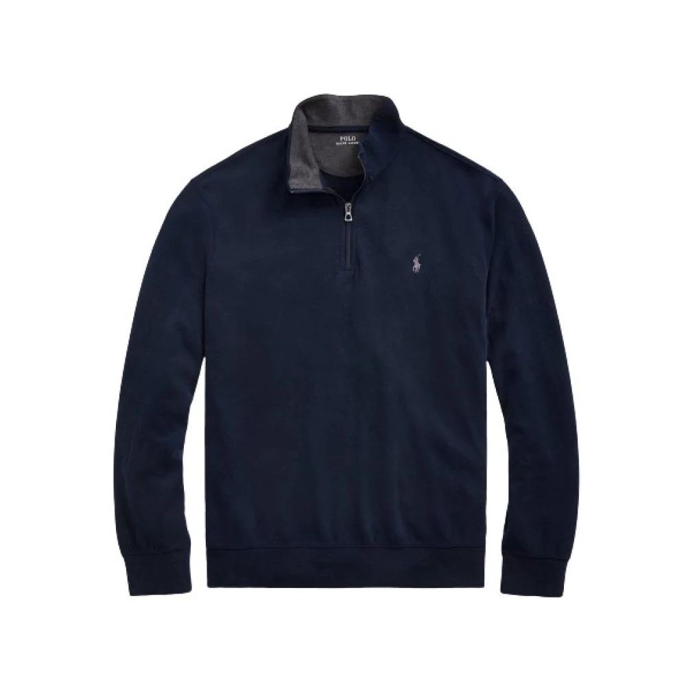 Polo Ralph Lauren Chique en Casual Demi-Zip Katoenmix Trui Blue Heren
