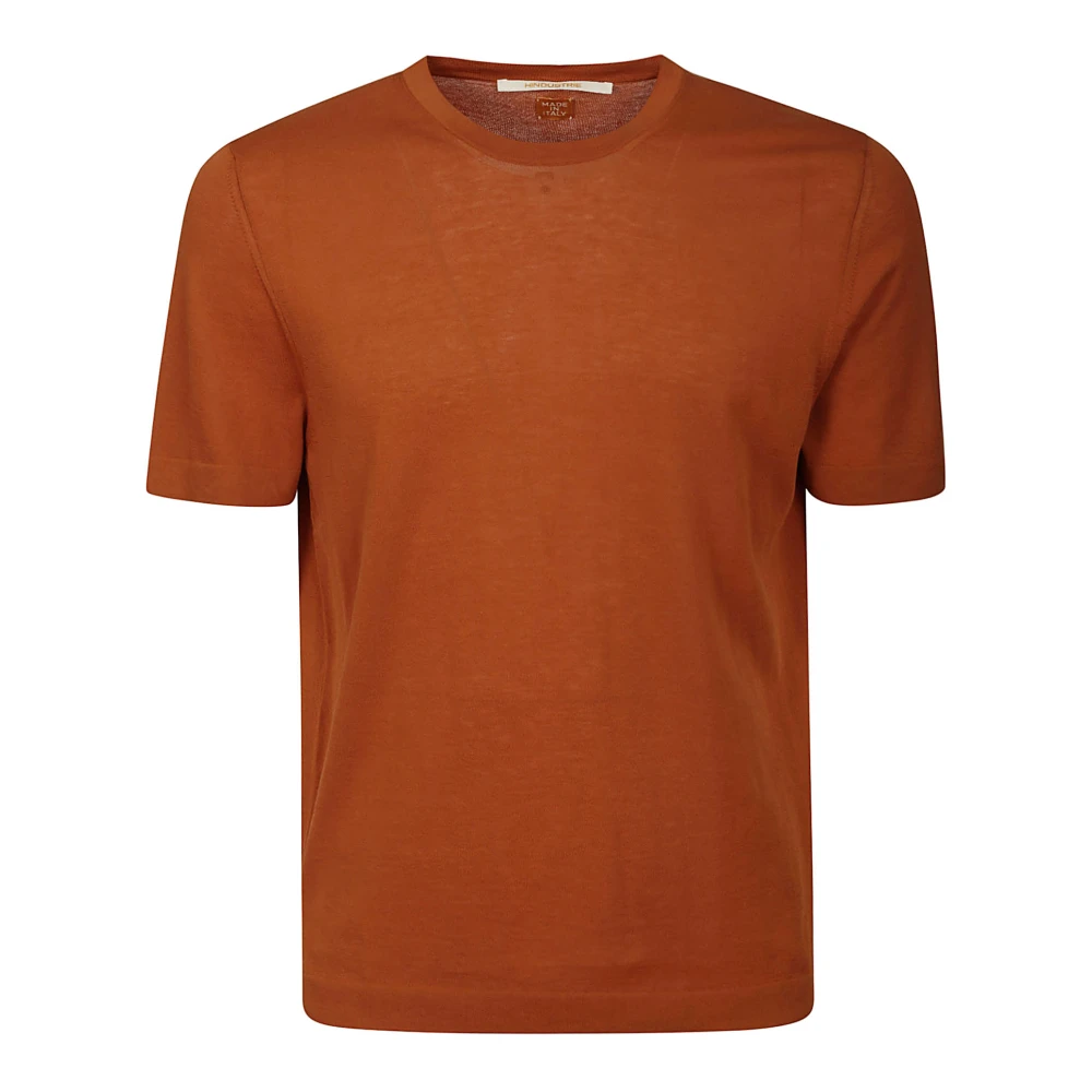 Hindustrie Oranje Inkt Lichtgewicht T-Shirt Orange Heren