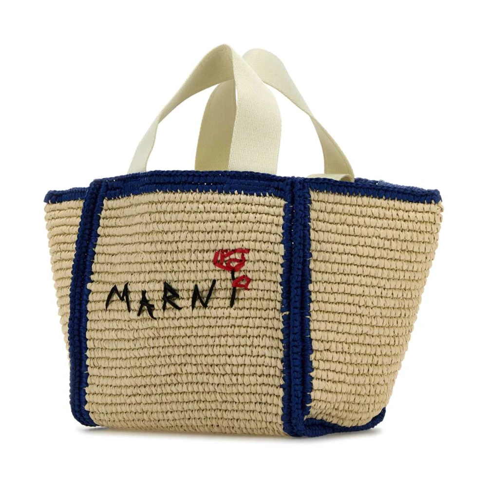 Marni Raffia Shopping Bag Beige Dames