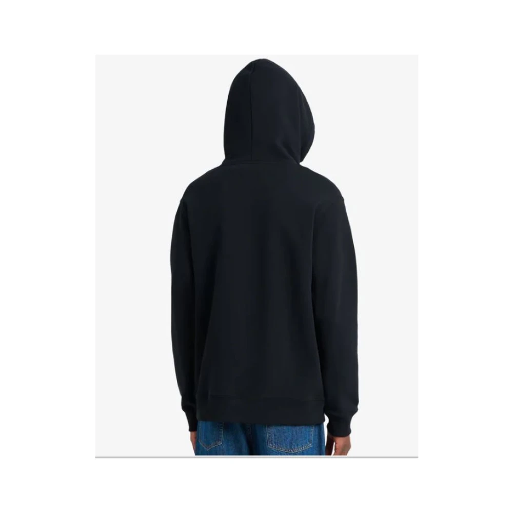 Études Zwarte Hoodie Sweater Rits Logo Black Heren