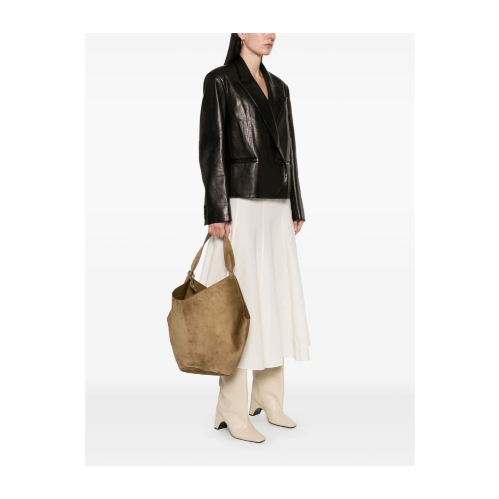 Khaite Beige Schoudertas met Afneembare Pouch Beige Dames