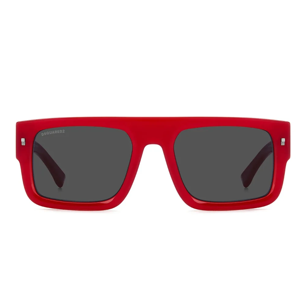 Dsquared2 Unisex Red Iconic Sunglasses With Metal Rivets
