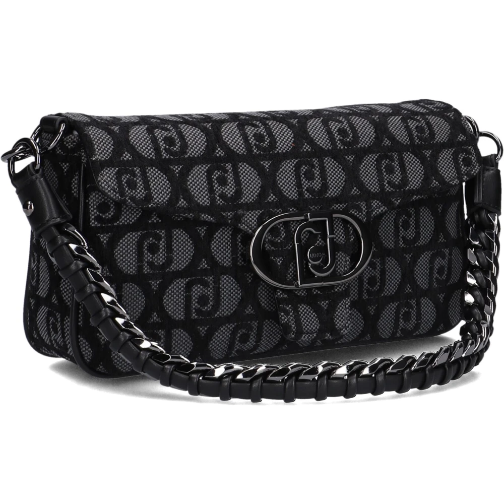 Liu Jo Velvet Cross Over Schoudertas Black Dames