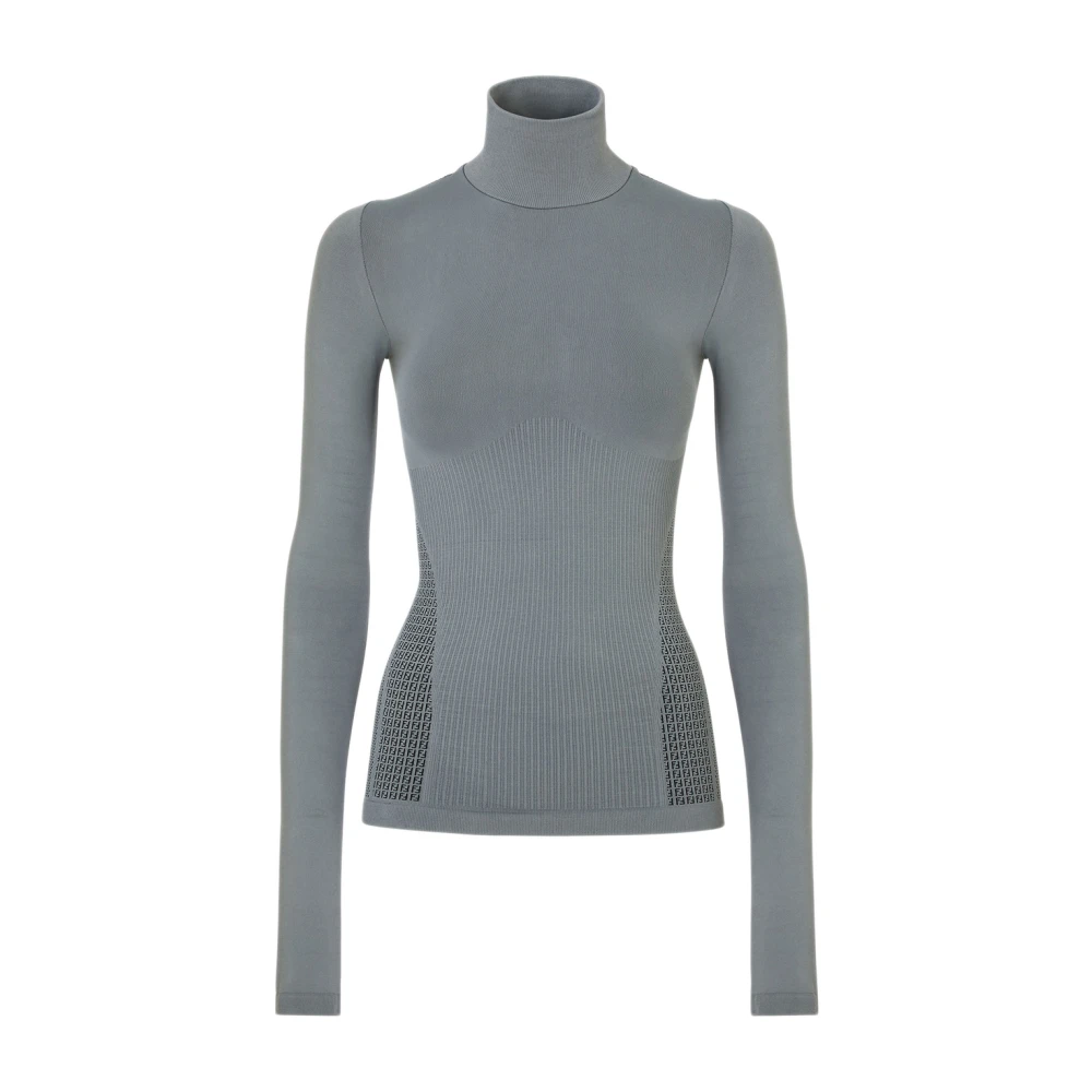 Fendi Grijze Ski Shirt met FF Detail Gray Dames