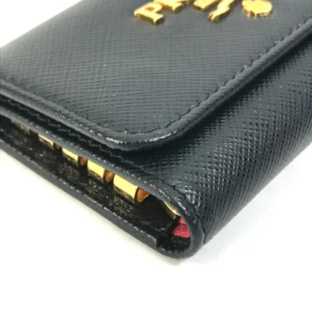 Prada Vintage Pre-owned Fabric key-holders Black Dames
