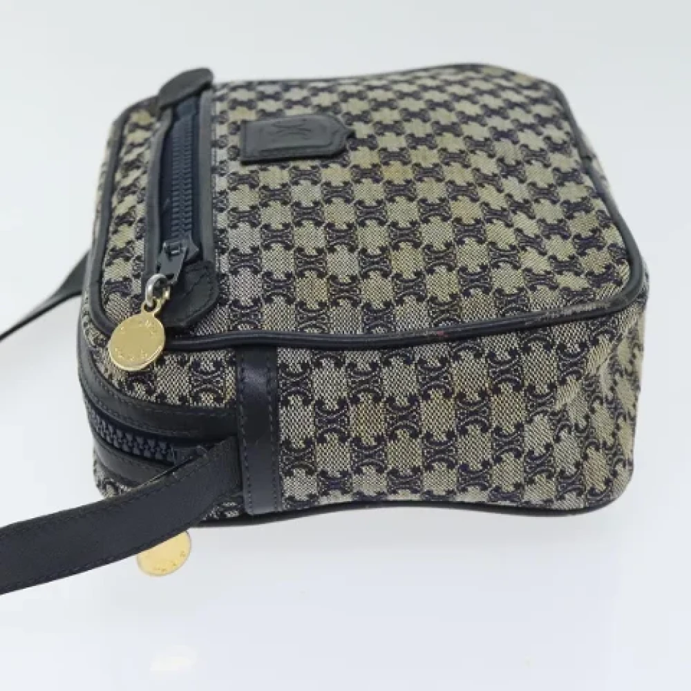 Celine Vintage Pre-owned Canvas shoulder-bags Blue Dames