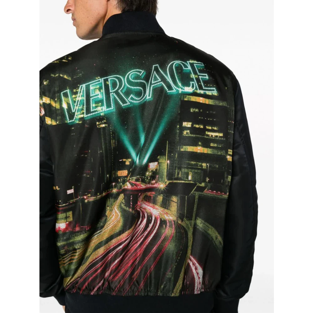 Versace Multicolor Blouson Jack Black Heren