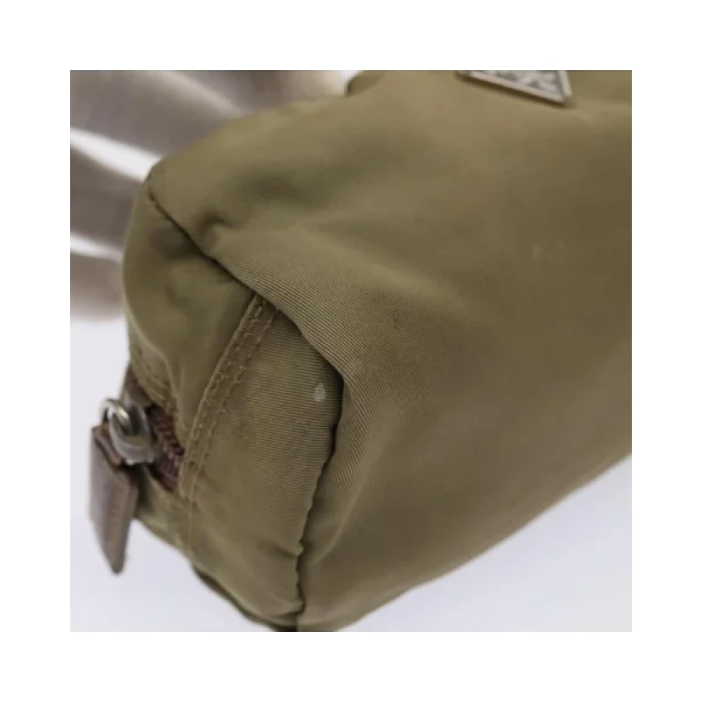 Prada Vintage Pre-owned Nylon prada-bags Beige Dames