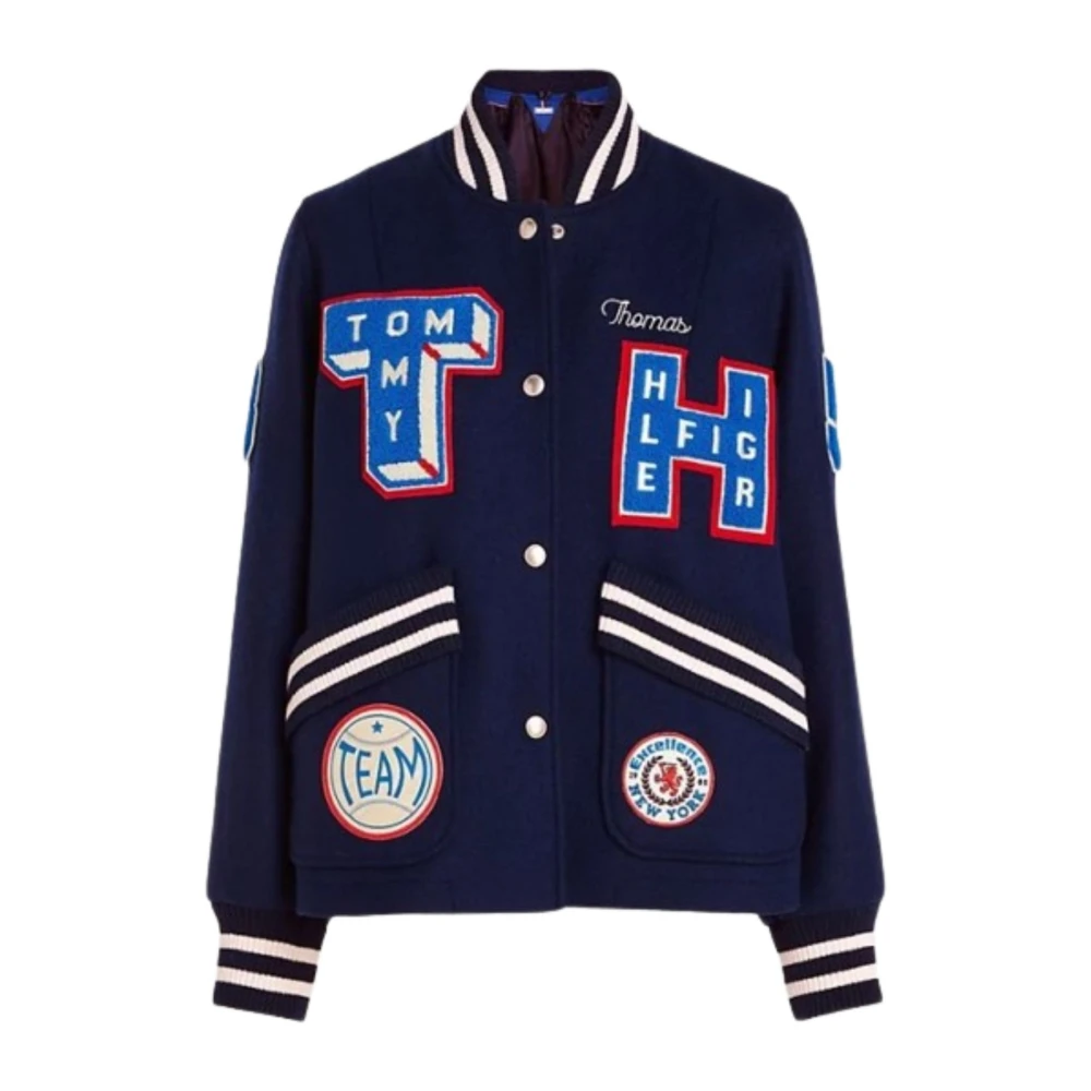 Tommy Hilfiger Dames Wol Varsity Jack Blue Dames