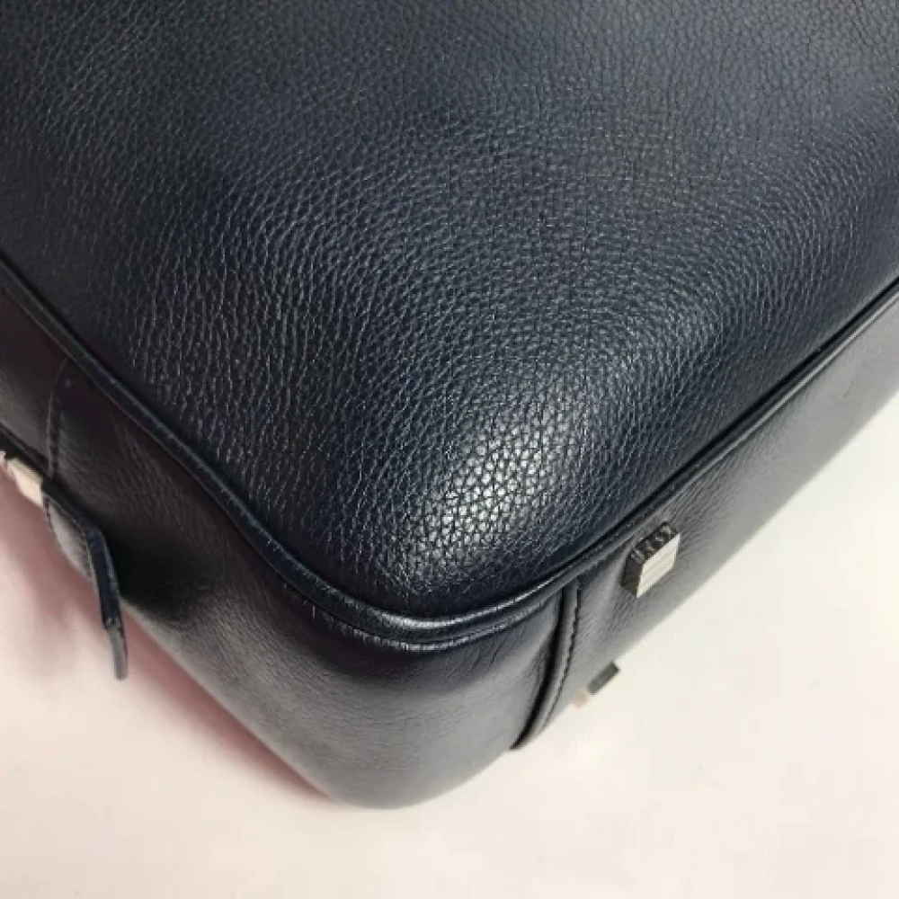 Dior Vintage Pre-owned Leather dior-bags Blue Heren