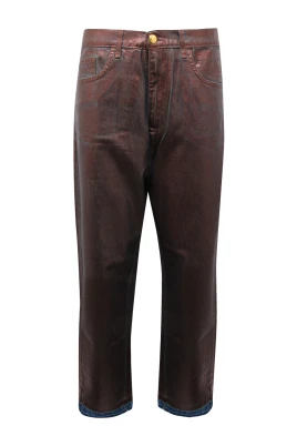 Laminerade denimbyxor