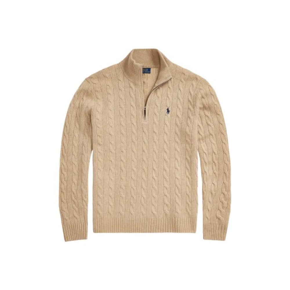 Polo Ralph Lauren Gedraaide wol en kasjmier half-zip trui Beige Heren