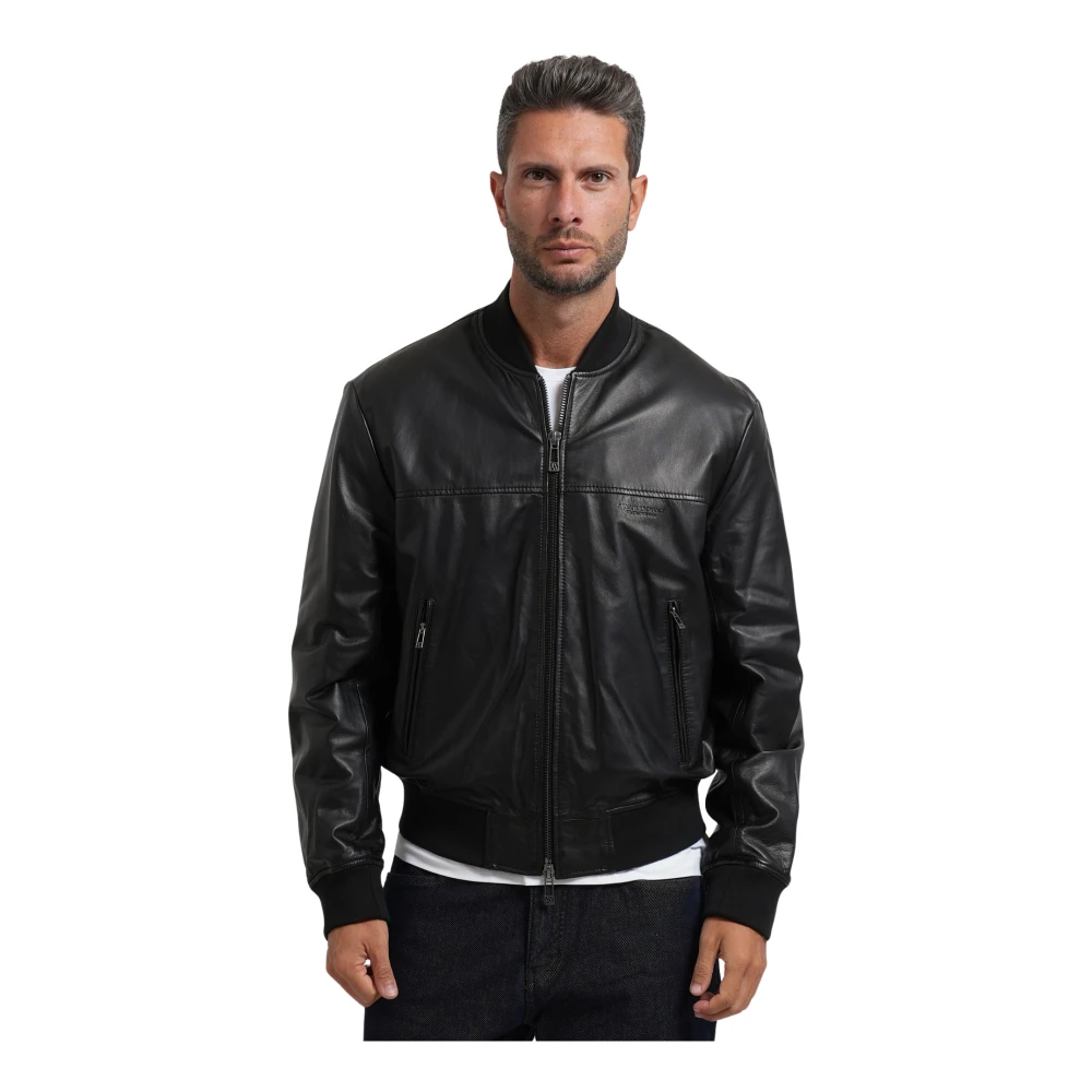 Armani Exchange Uomo Nero - Giacca Blouson Regular Fit - Jackets - S