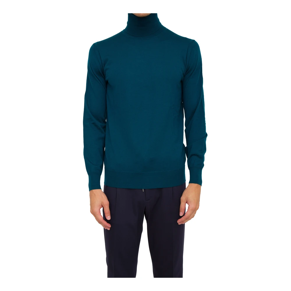 Paolo Pecora Men's Blue Petrol Jumper - Turtlenecks - L - Knitwear