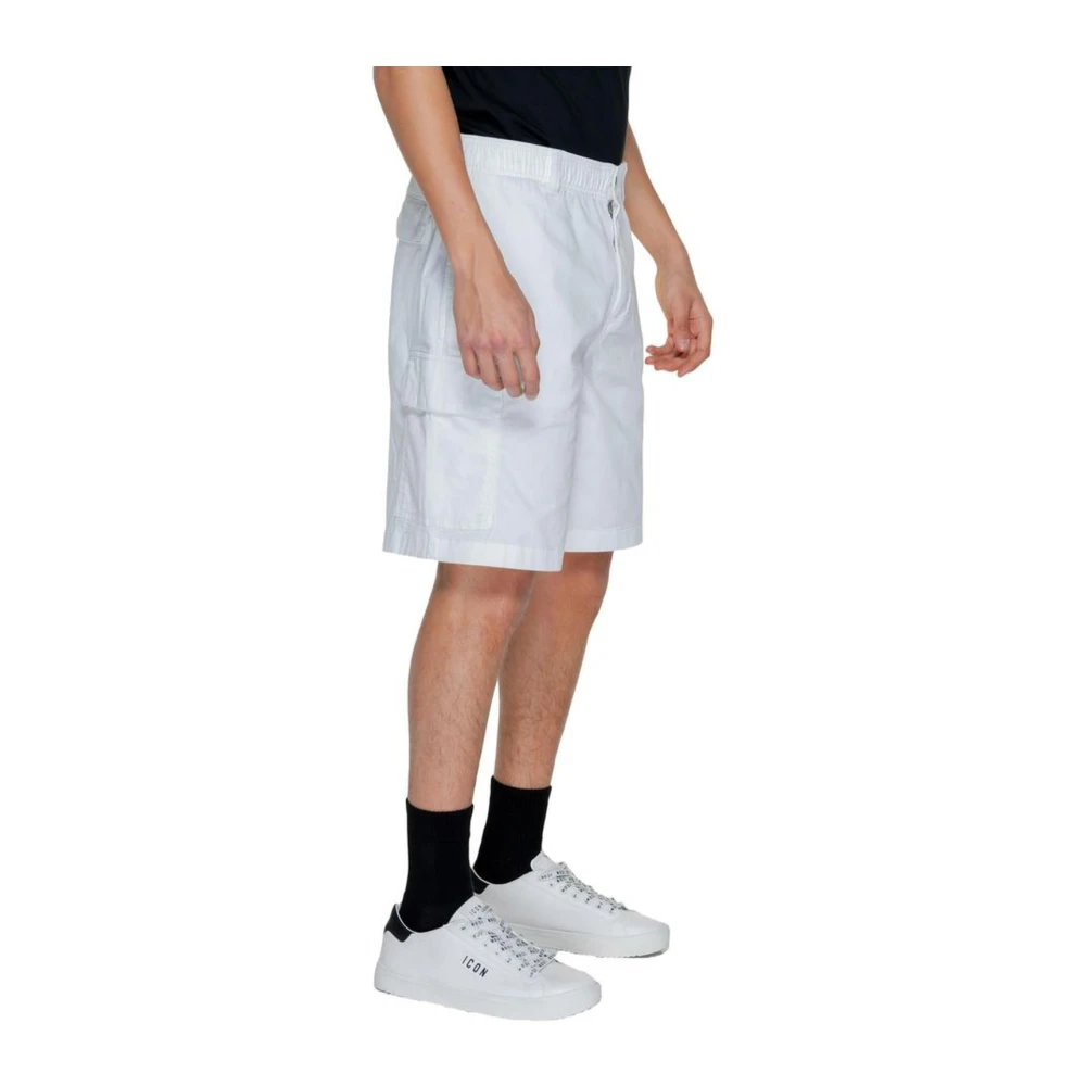 Calvin Klein Jeans Katoenen Bermuda Shorts met Stofmix White Heren