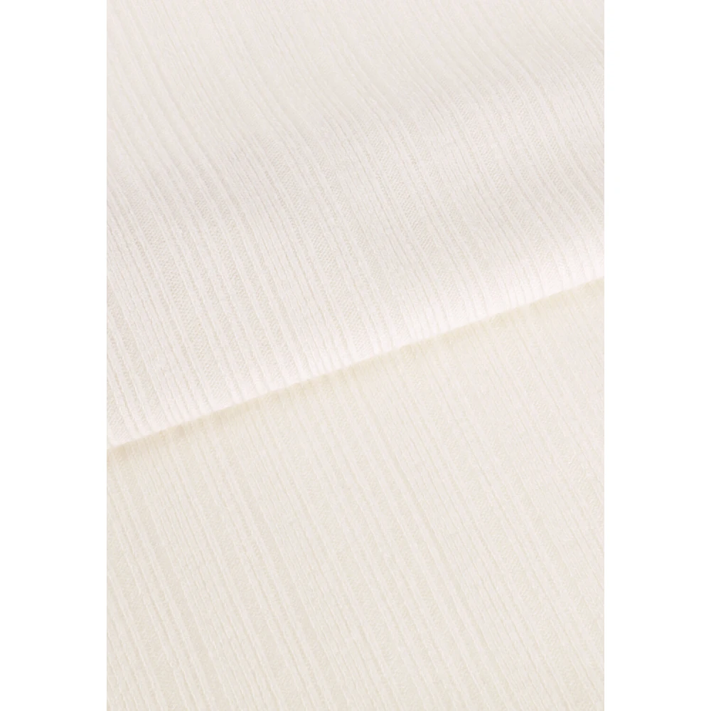 Calvin Klein Elegante Rib Mockneck Top White Dames
