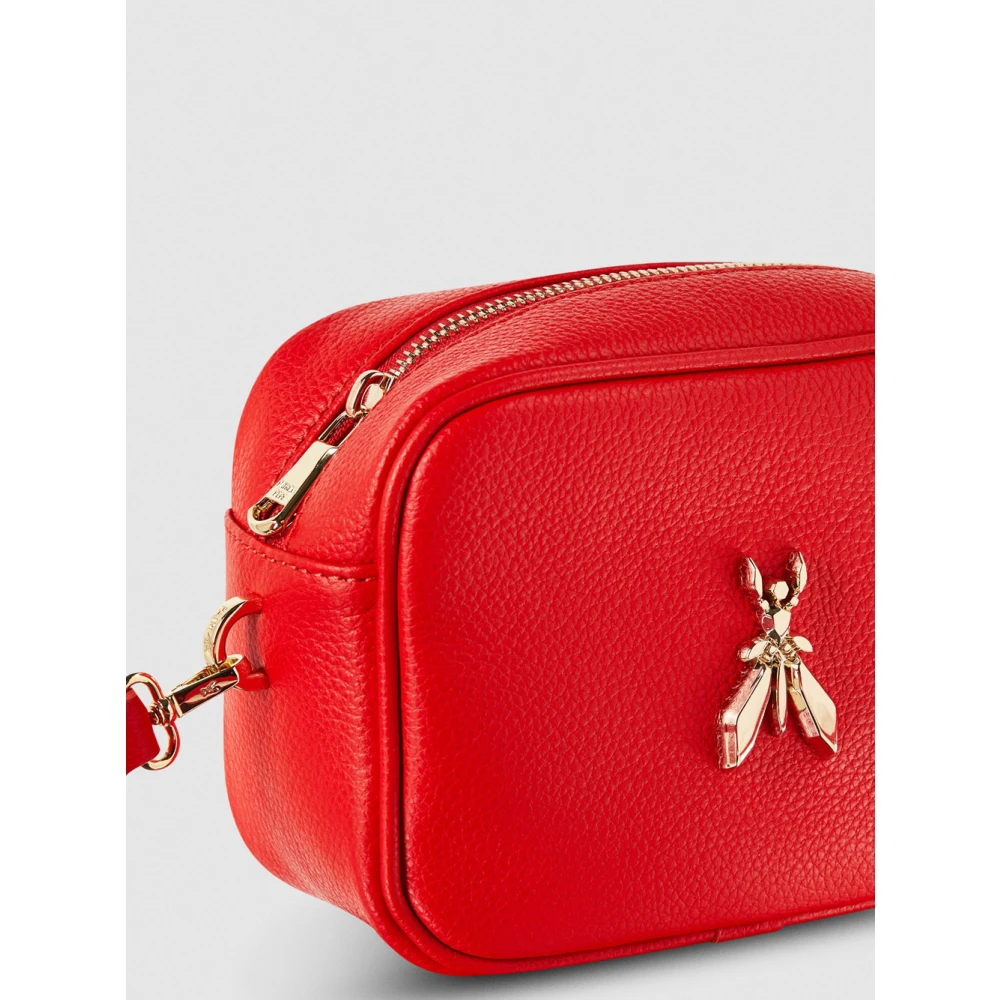 PATRIZIA PEPE Trendy Schoudertas met Fly Logo Red Dames