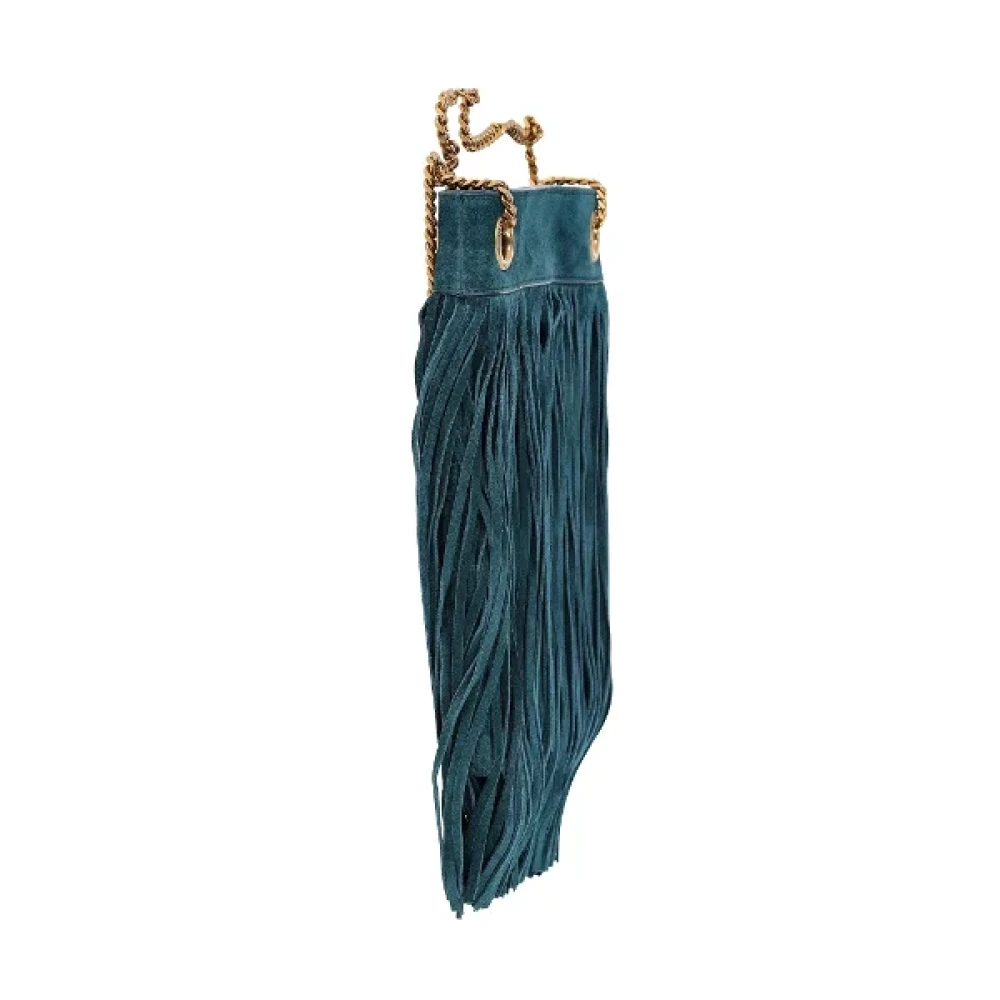 Yves Saint Laurent Vintage Pre-owned Suede crossbody-bags Green Dames
