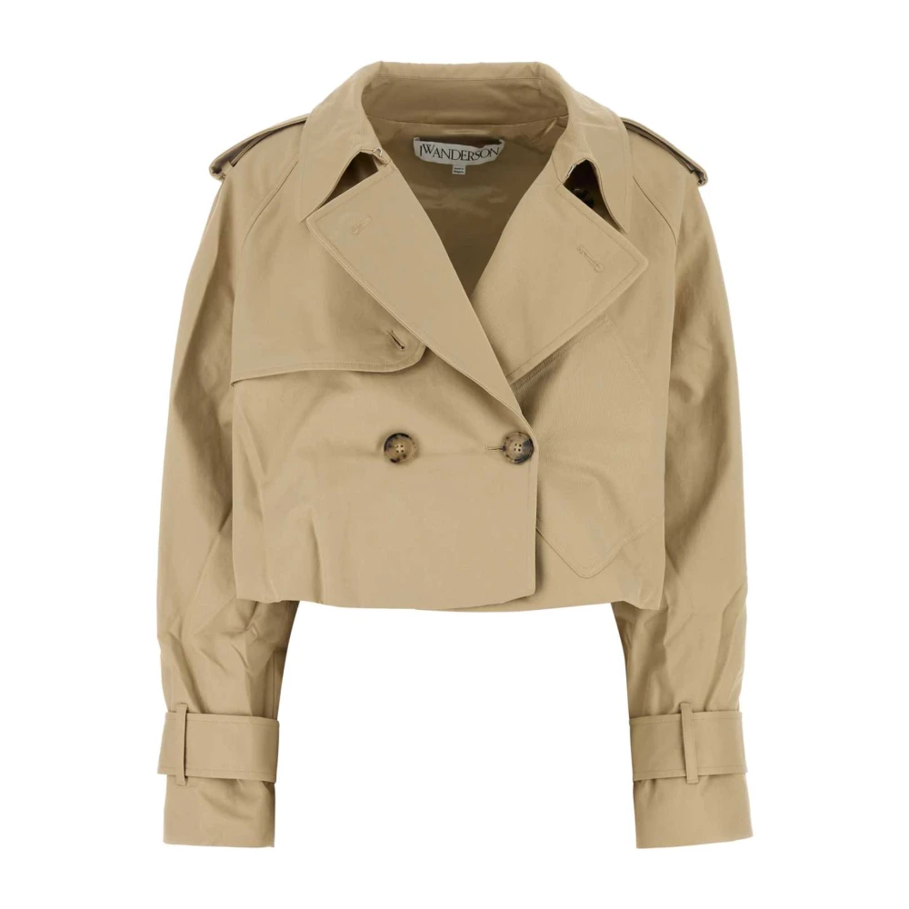 JW Anderson Beige Katoenen Trenchcoat Beige Dames