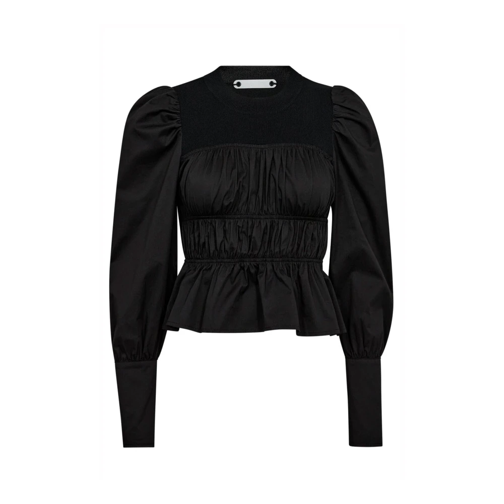 Co'Couture Elegante Bustier Blouse in Zwart Black Dames