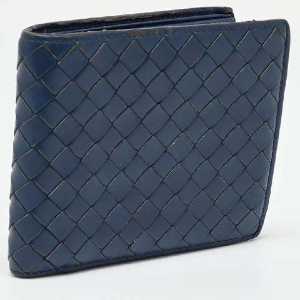 Bottega Veneta Vintage Pre-owned Leather wallets Blue Heren