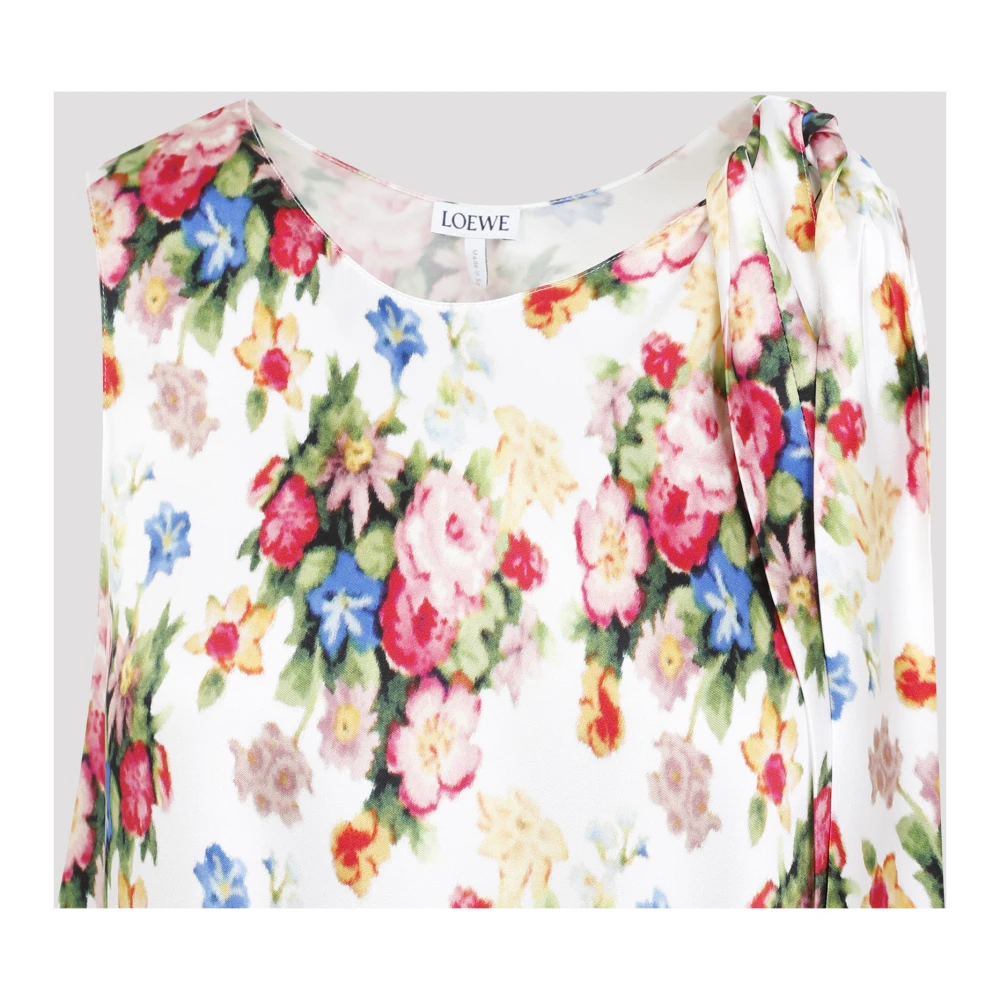 Loewe Multicolor Zijden Jurk Elegant Mode Stijl Multicolor Dames