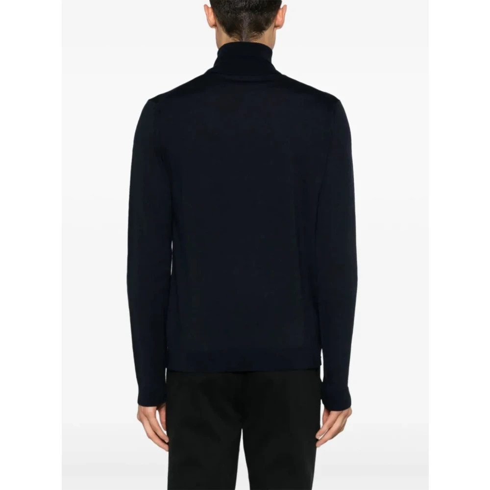 Roberto Collina Navy Coltrui Trui Gebreid Aw24 Blue Heren