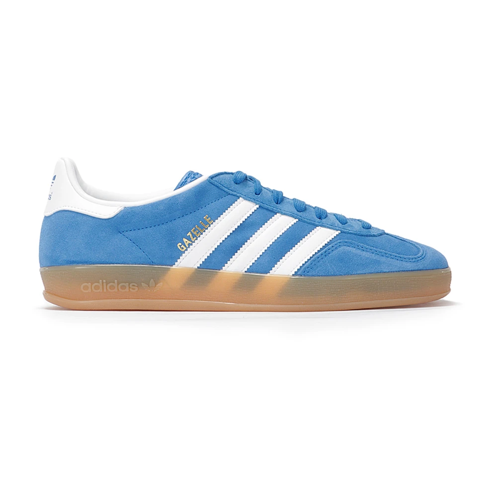 Adidas Originals Blauwe Gazelle Suède Sneakers met Gouden Logo Heren Schoenen