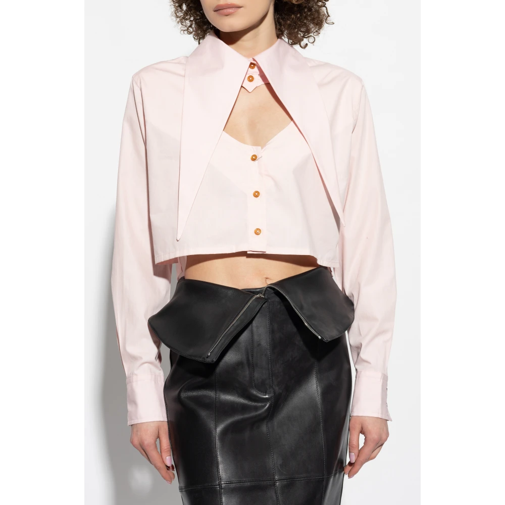 Vivienne Westwood Korte shirt met uitsnijding Pink Dames
