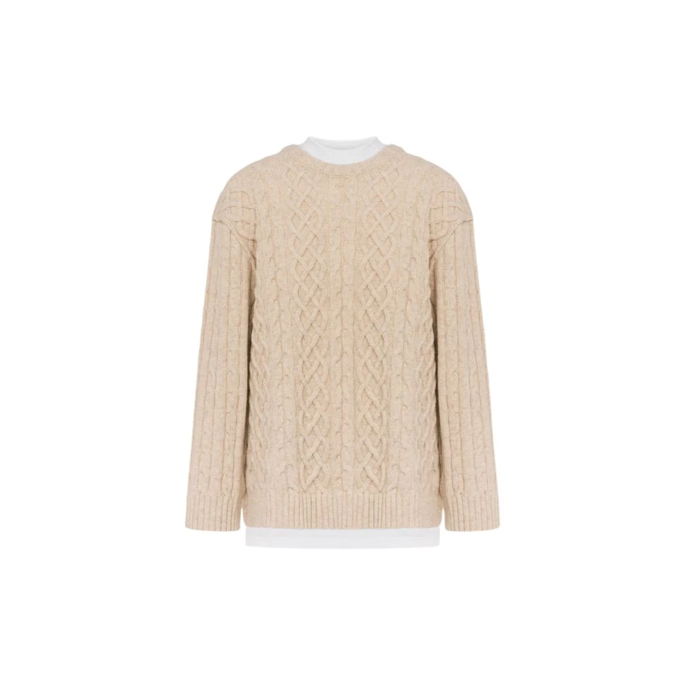Moschino Men's Beige Shetland Wool Pullover