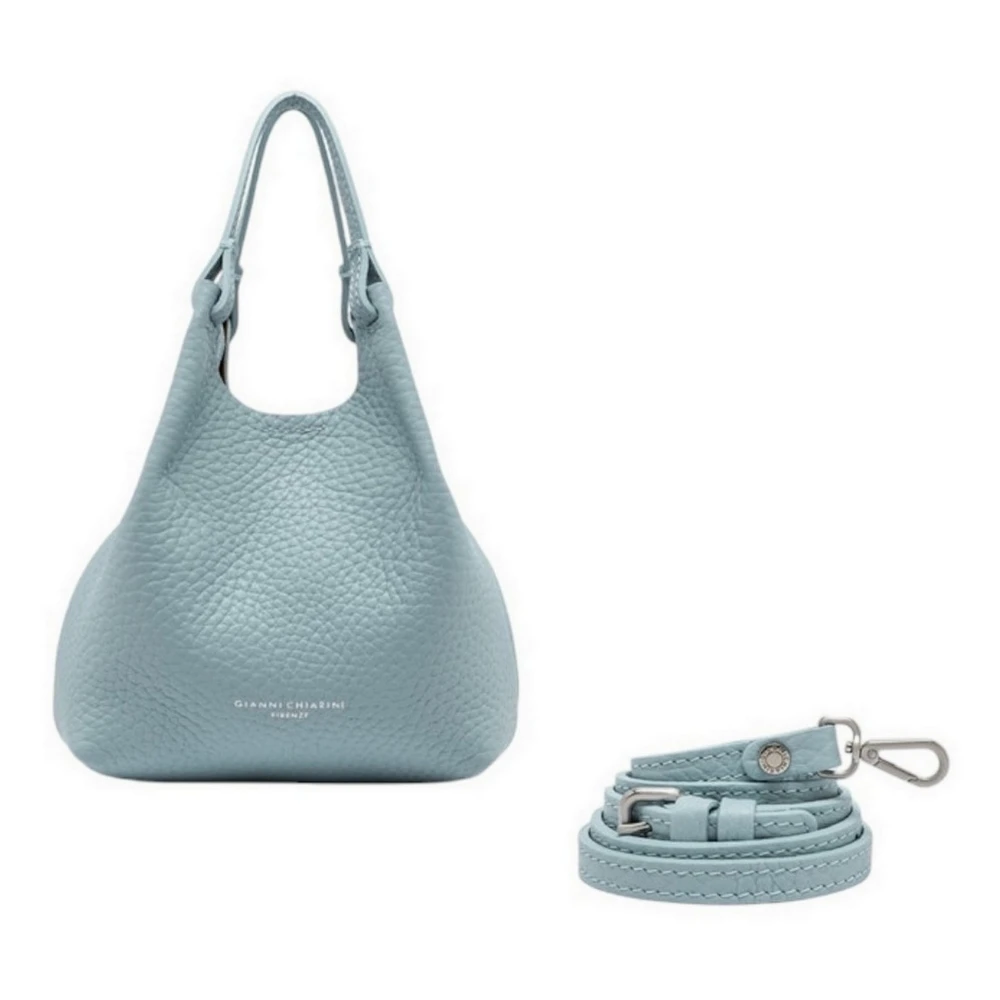 Gianni Chiarini Heldere Blauwe Leren Bubble Tas Blue Dames