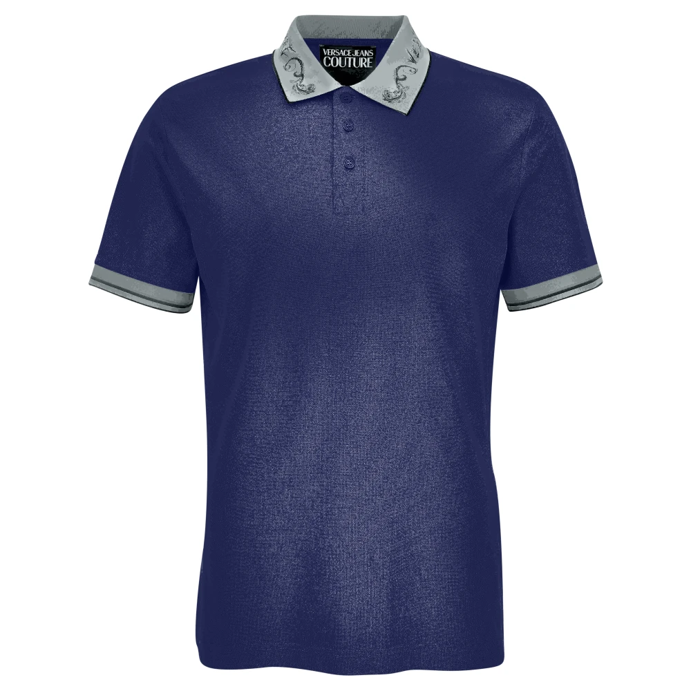 Versace Jeans Couture T-shirts en Polos Blue Heren