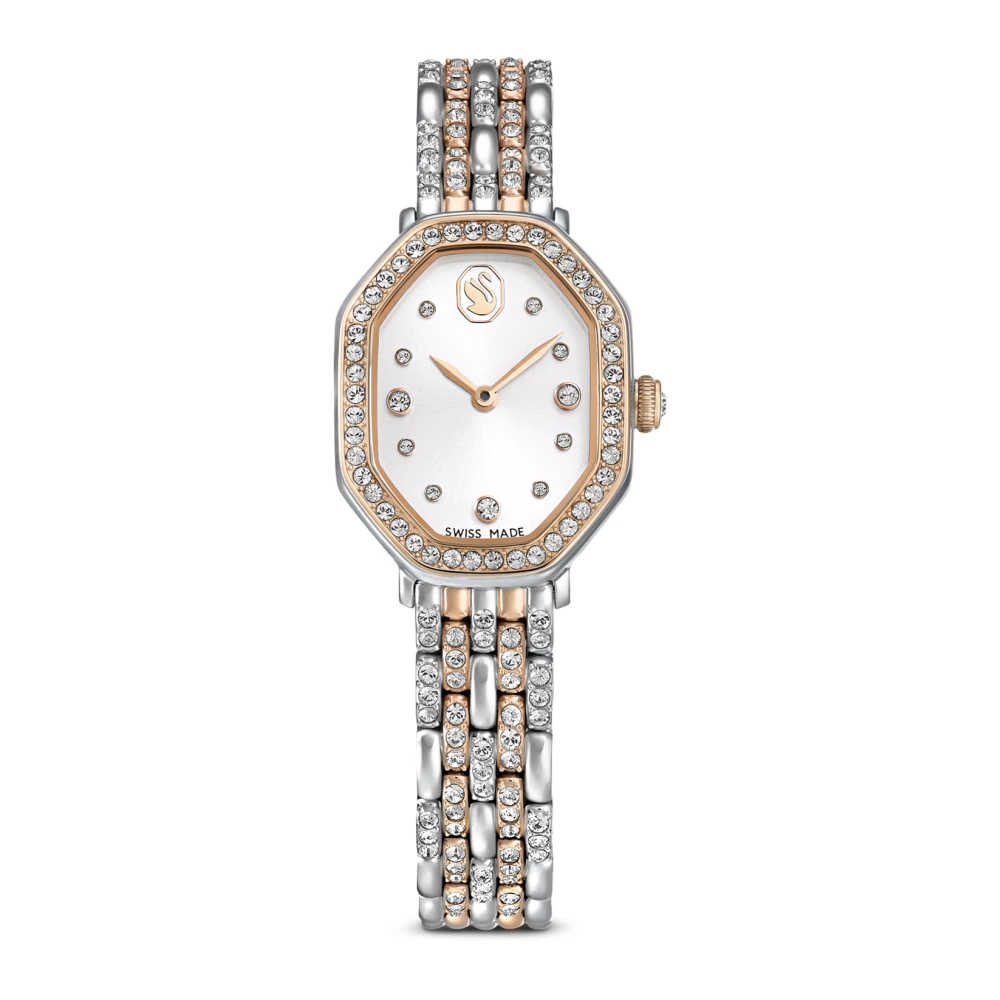 Swarovski Women's Gray Watches, One Size, Elegant Rose Gold Watch