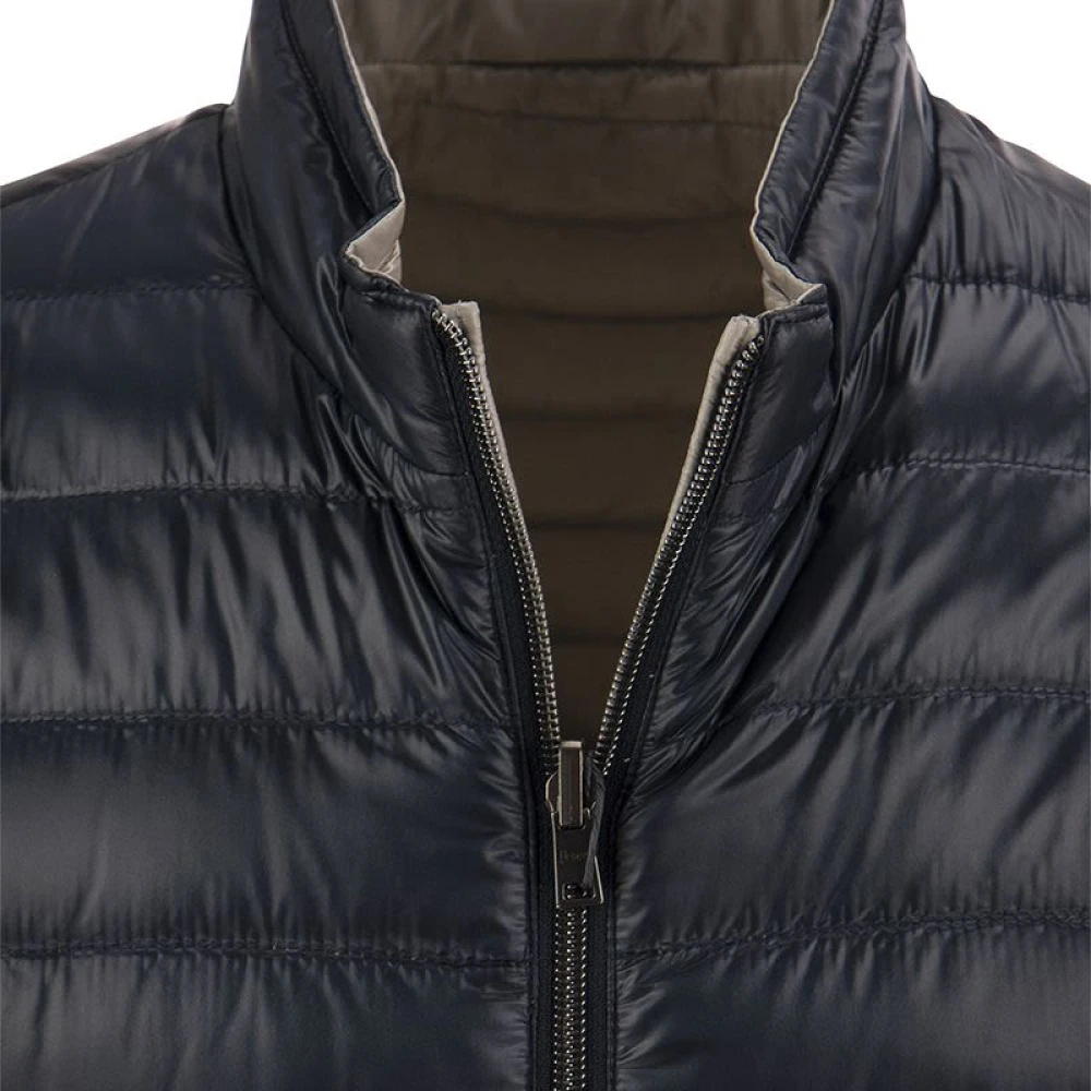 Herno Omkeerbaar Ultralicht Nylon Gilet Blue Heren