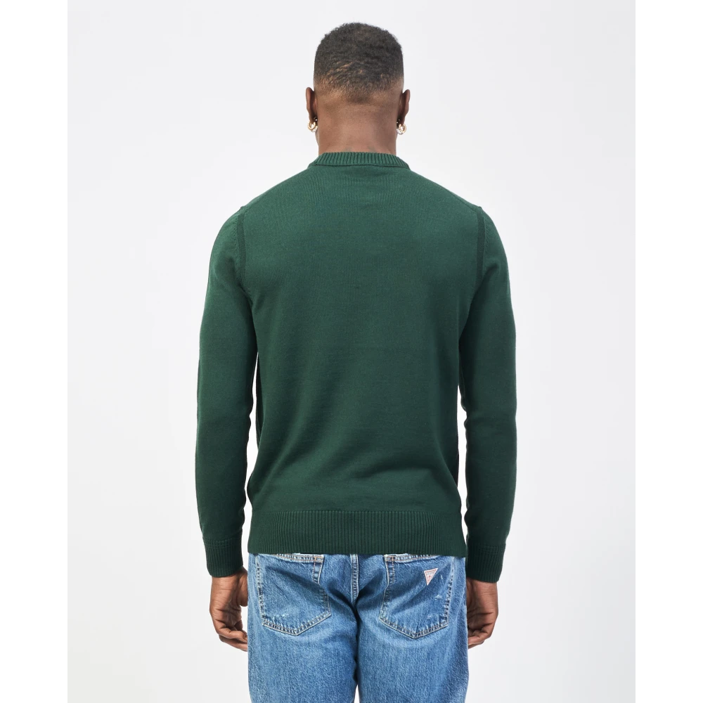 Hugo Boss Groene Trui Straight Fit Katoen Green Heren
