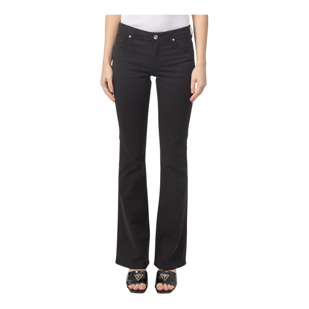 Armani Exchange Zwarte Slim Fit Flared Jeans Black Dames
